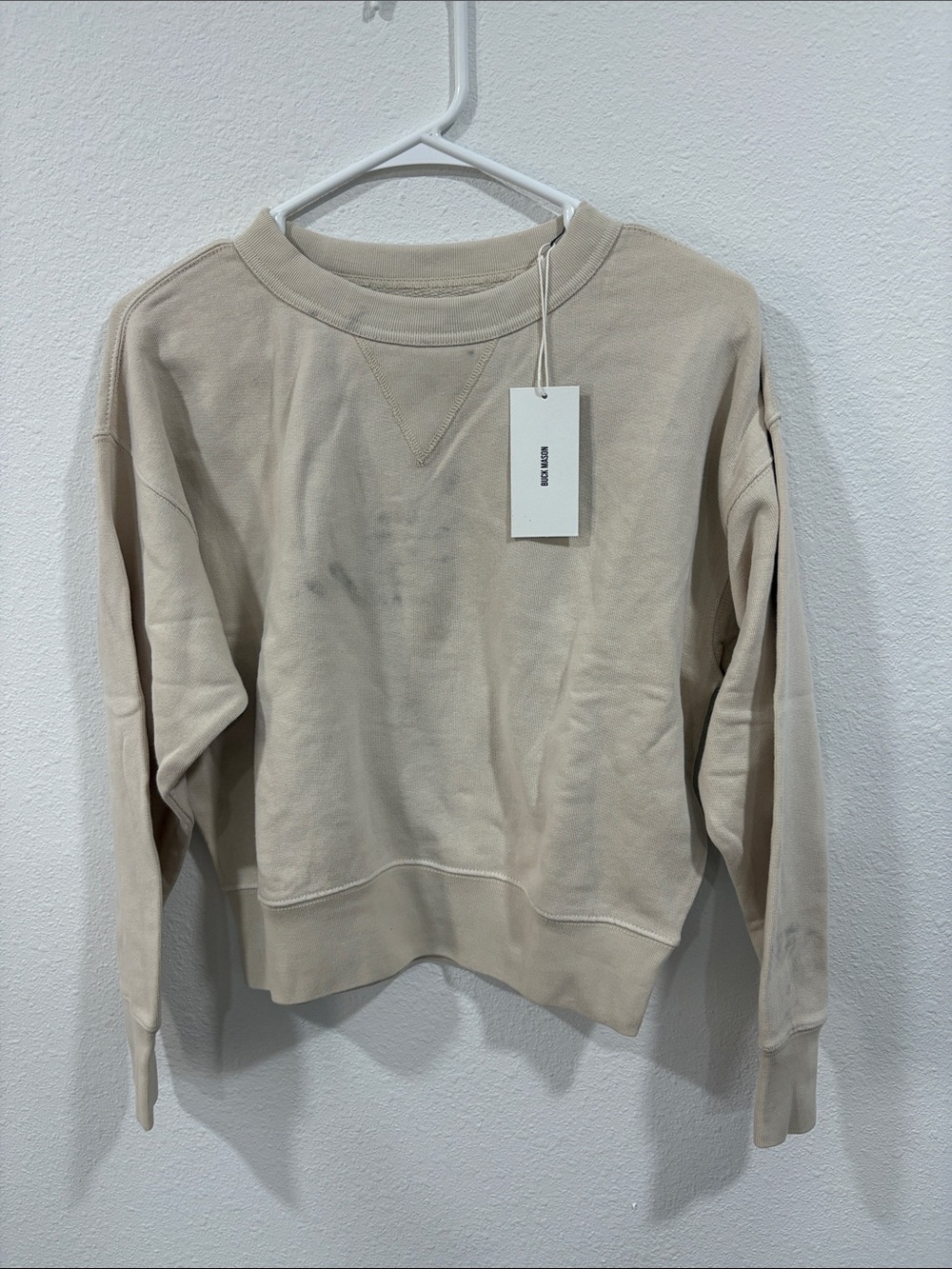 Buck Mason NWT Women’s XS Natural Venice Wash Vintage Sweatshirt